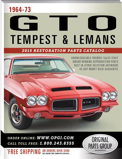 1969 Pontiac GTOLeMansTempest Parts. . 1967 gto parts catalog